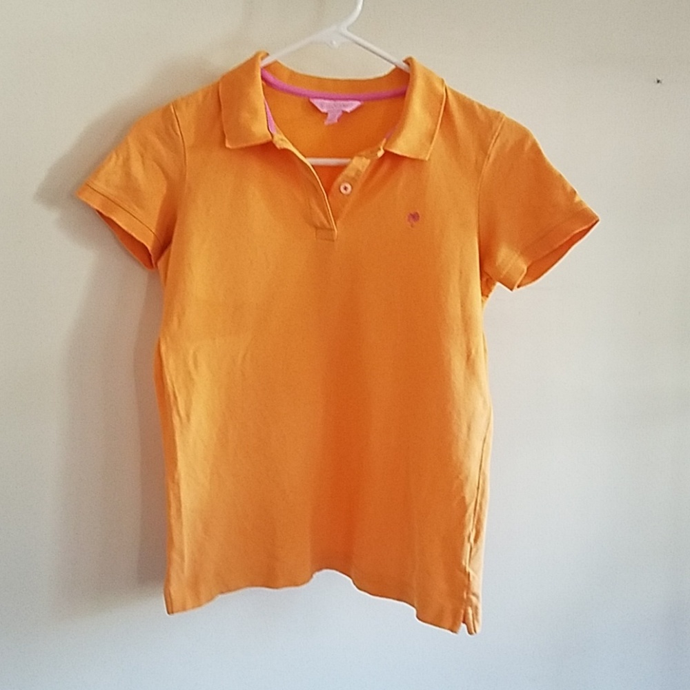 Lilly Pulitzer orange polo shirt